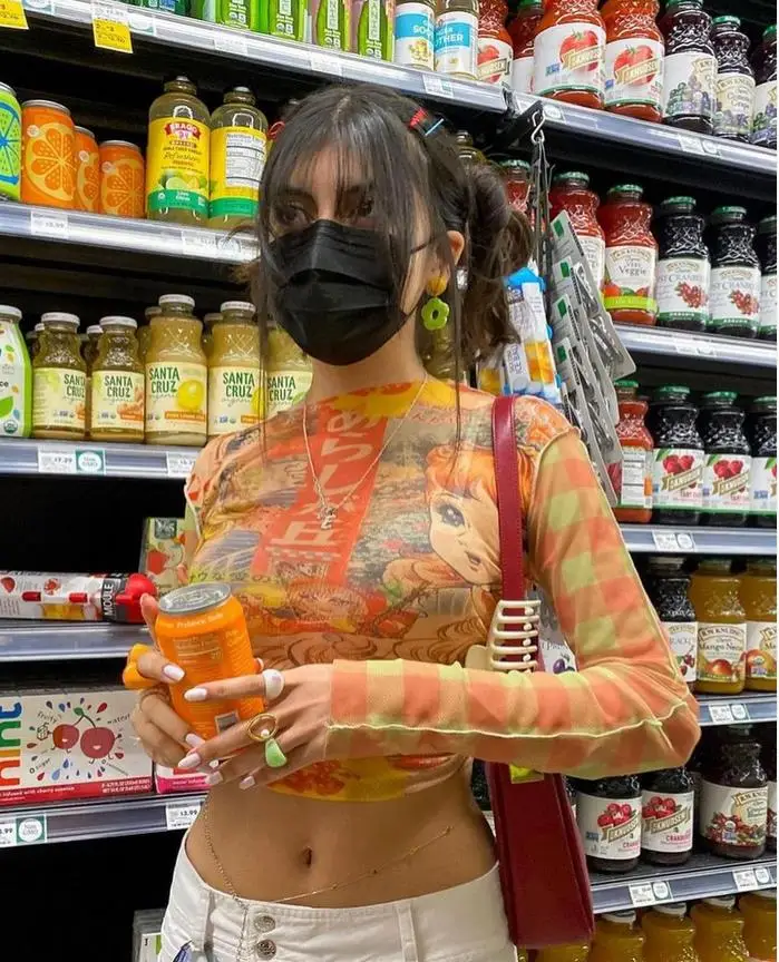 

Женская Винтажная футболка с длинным рукавом, повседневная облегающая футболка в стиле 90-х, из прозрачной сетчатой ткани, уличная одежда, Y2K,...