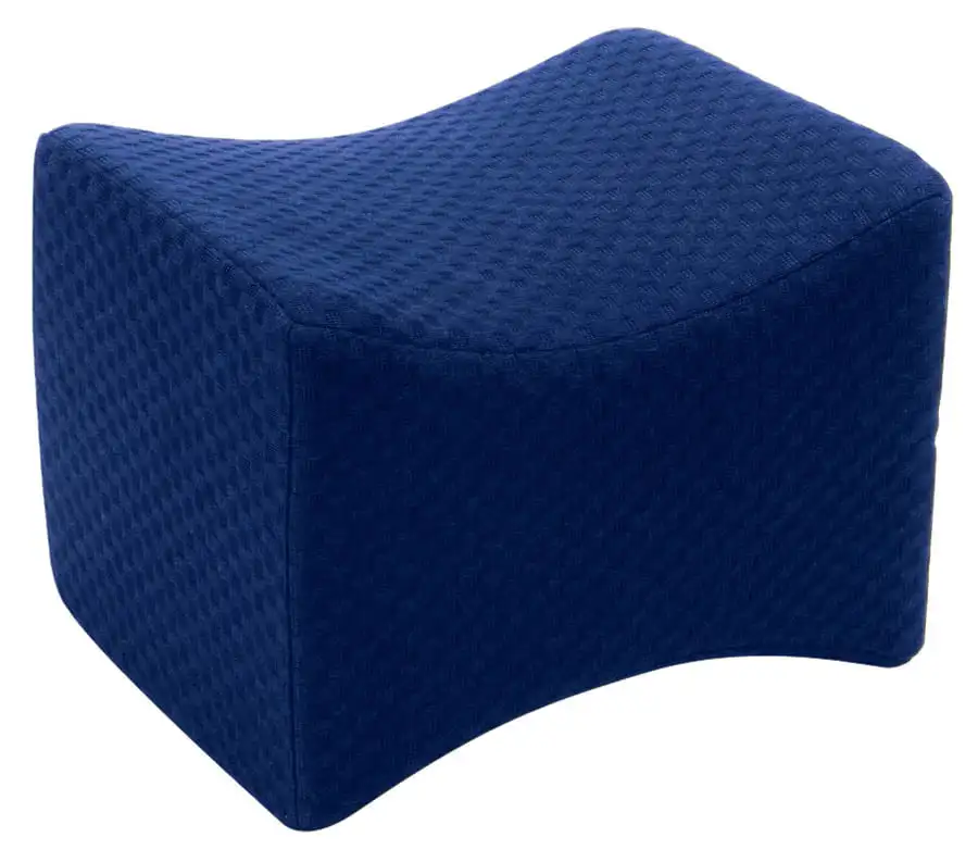 

Memory Foam Knee Pillow for Side Sleeping, Navy Blue