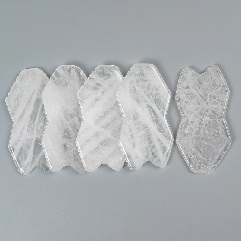 Shite Crystal Gua Sha Натуральный фотокосметический инструмент Многофункциональный