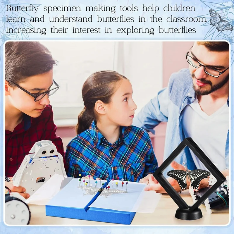 Набор для насекомых образцы бабочек класса Обучающие булавки бумажные пинцеты