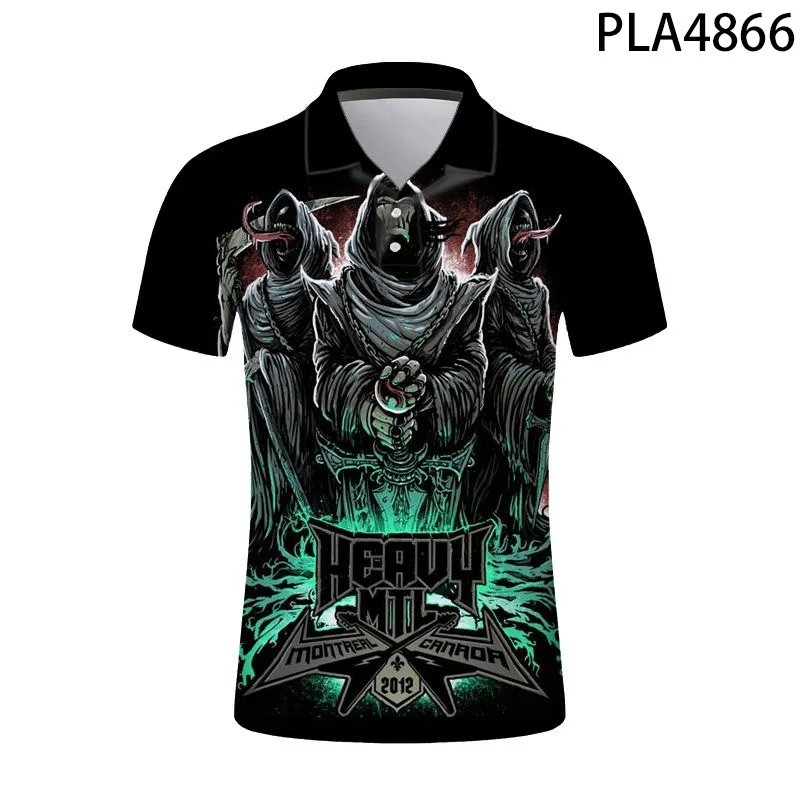 

2020 New Summer Short Sleeve Fashion Cool Polo Homme Skeleton Men Shirts 3D Printed Hombre Camisas De Polo Casual Camisas Tops
