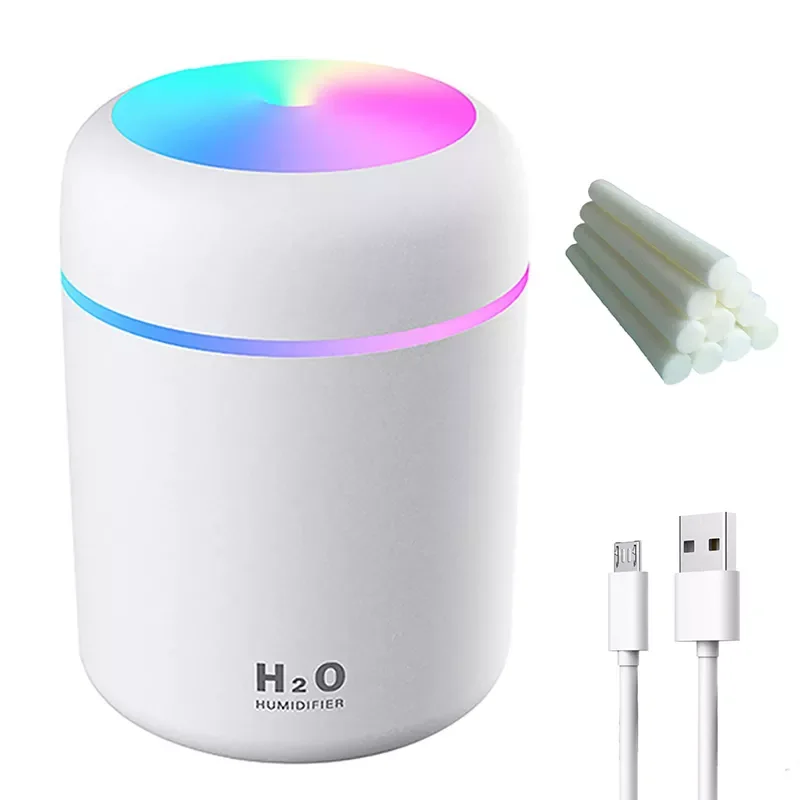 

Humidifier 300ml Ultrasonic Air Humidifiers Essential Aroma Oil Diffuser Mini USB Cool Mist Maker Purifier for Car Home