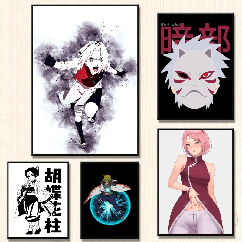 

Anime Character Pictures NATUTO Haruno Sakura Prints And Prints Wall Art Aesthetic Poster Christmas Gifts Modular Painting