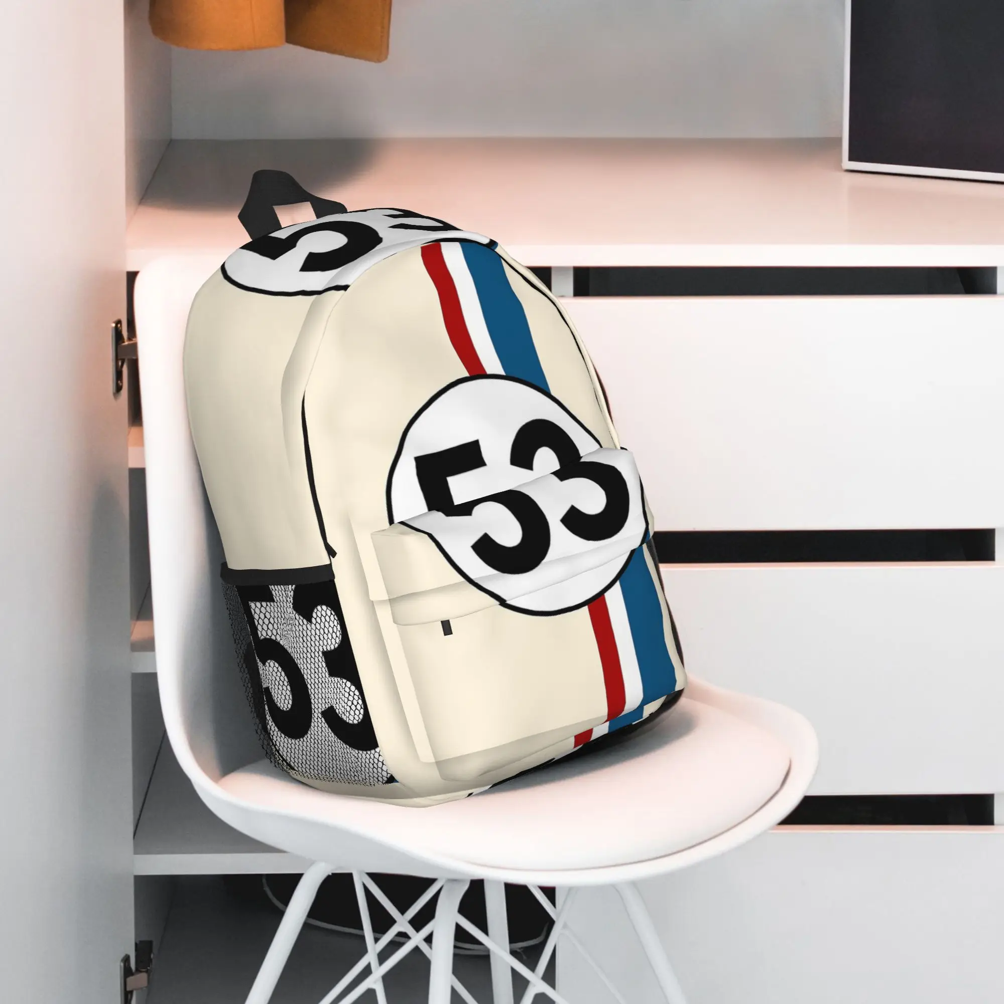 Фото Рюкзак Herbie Number 53, горячая распродажа, вместительный рюкзак для мальчиков и девочек, сумка через плечо для мужчин и женщин, школьная сумка №5