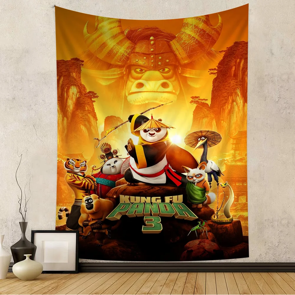 Мультяшный K-Kungfu P-Panda АНИМЕ DIY настенный гобелен гиппи цветок настенные ковры