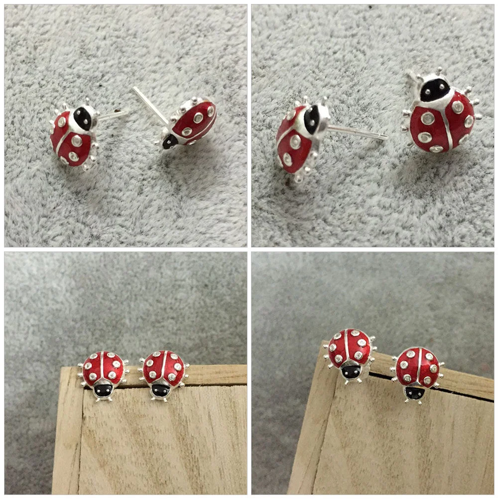 Accessories Stud Earrings Studs For Women Statement Girls Woman Ladybug Unique Womens