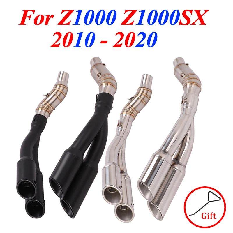 

Slip On For KAWASAKI Z1000 Z1000SX 2010-2020 Motorcycle akrapovic Exhaust Muffler Connection Middle Pipe 51mm Escape Moto Escape