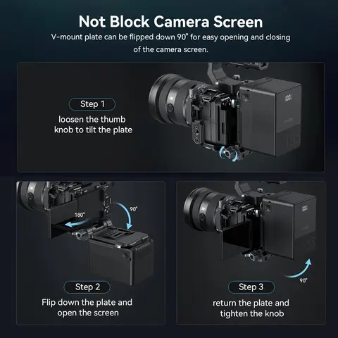 Компактная монтажная пластина SmallRig с V-образным креплением для аккумулятора и быстросъемной пластиной для Arca для беззеркальной камеры DSLR