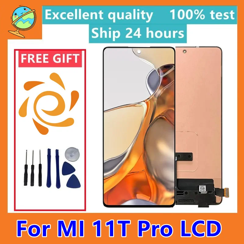 Протестировано AMOLED 6 67 дюйма для ЖК-дисплея XIAOMI MI 11T Pro 2107113 СГ SI Ремонт дигитайзера