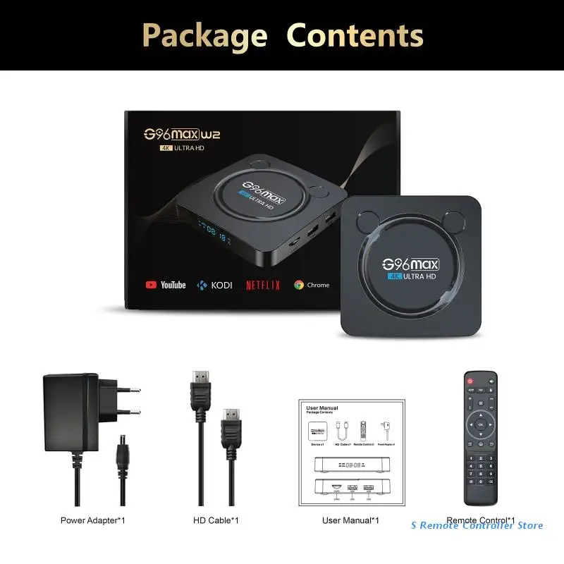 

BX0E G96max S905W2 Smart TV Box Android 11.0 4K 2.4G/5G Dual WiFi Media Player