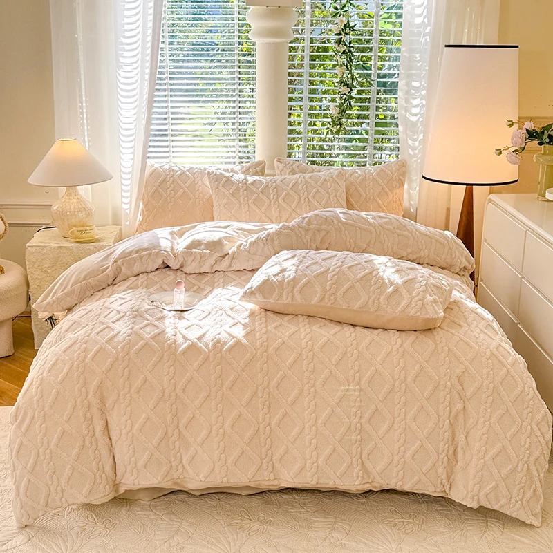 Bonenjoy Tuff Бархатный пододеяльник Зимний Теплый Утолщенное постельное белье