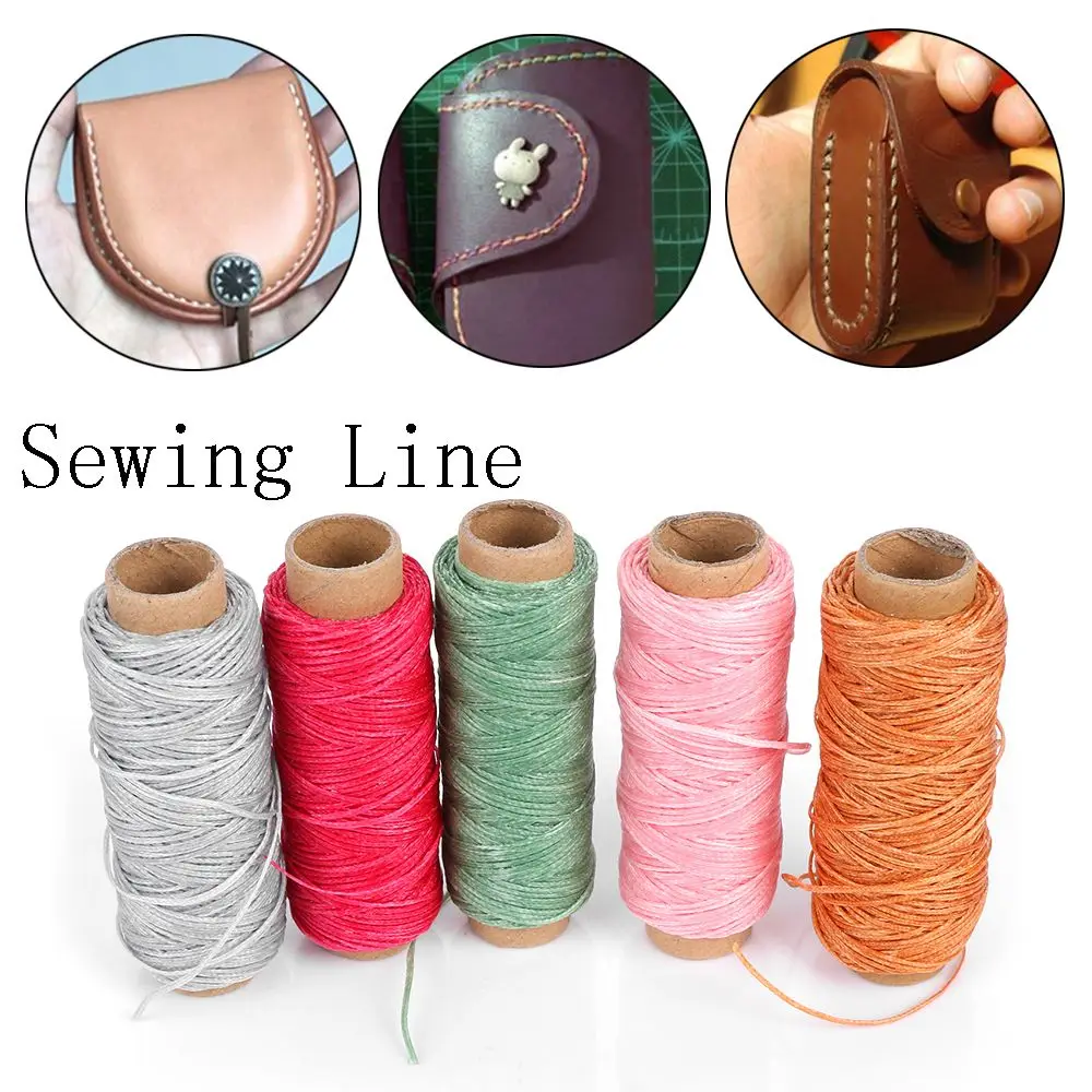 

1mm Durable Flat DIY Hand Stitching Leather Cord Waxed Thread Sewing Line