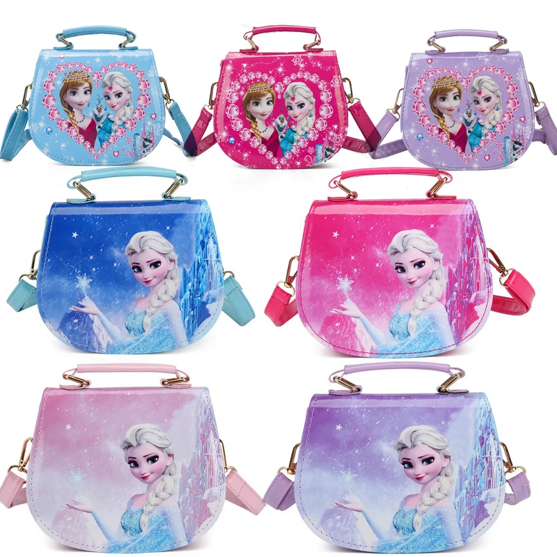 Disney-bandolera con estampado de Frozen 2 para niñas, bolso de hombro Original con estampado de princesa Elsa y Anna, a la moda, regalos