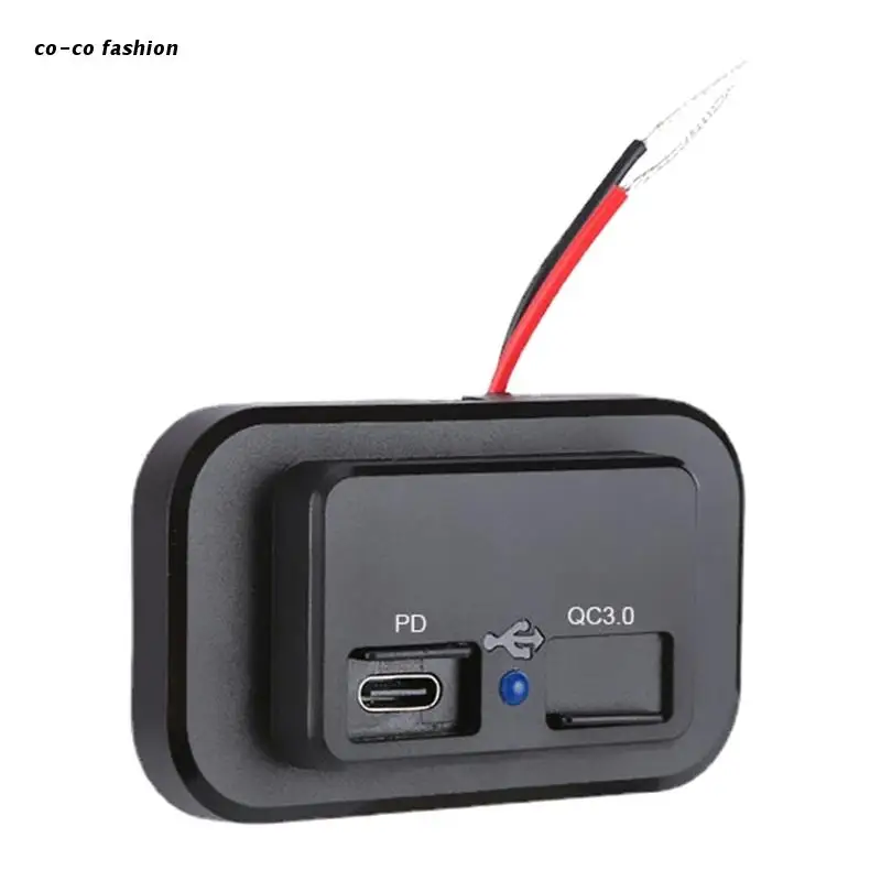 

517B USB C Car Charger 18W Mini Fast USB Car Charger Adapter PD QC 3.0 Dual Port