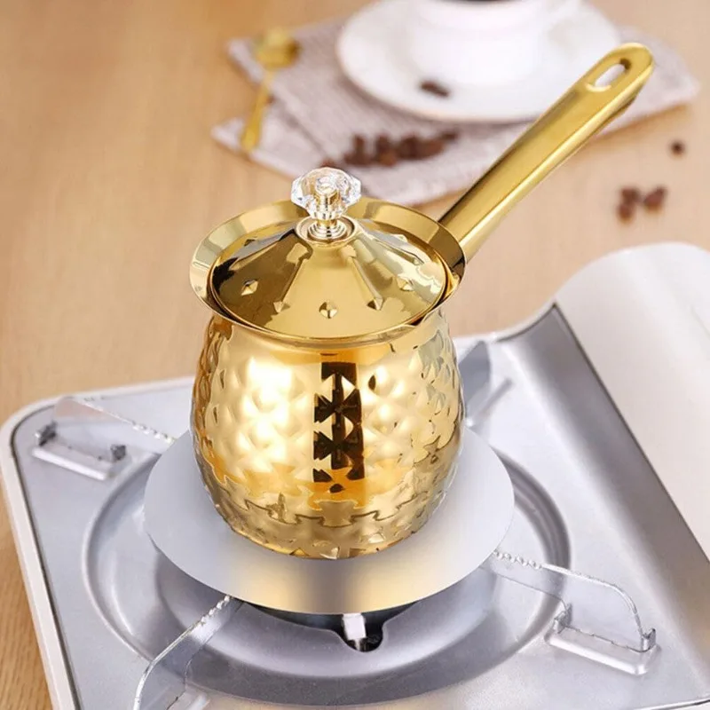 Подогреватель молока из нержавеющей стали турецкий кофейник Cezve с длинной ручкой