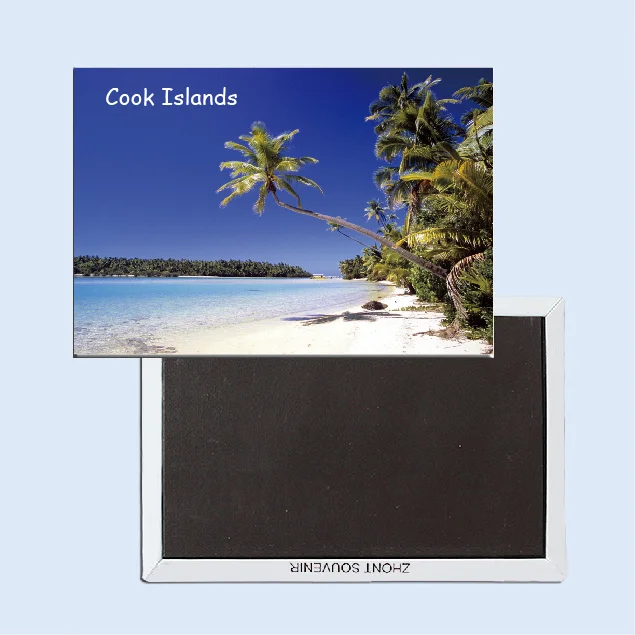

10K Landmarks Magnets Cook Islands Travel Refrigerator Magnets 20548 Rectangle Metal Magnets 78*54*3mm