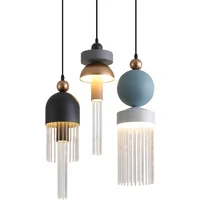 nordic led glass luster pendant lamp lights romantic hanging lamps lighting chandeliers modern restaurant light fixtures