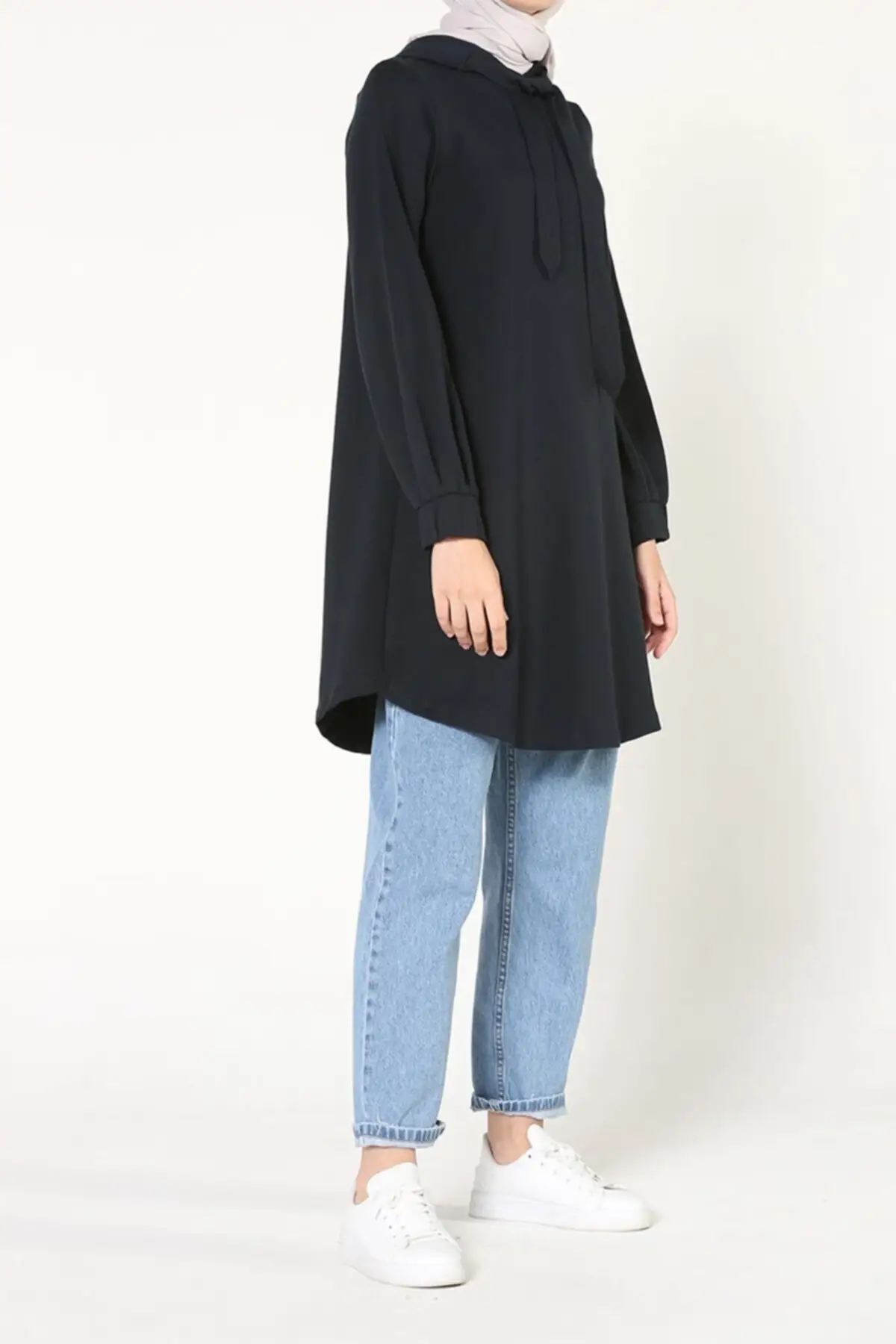 

RUBBER ARM HOODED TUNIC P52218INC Women Muslim Sweatshirt 2021 Fashion