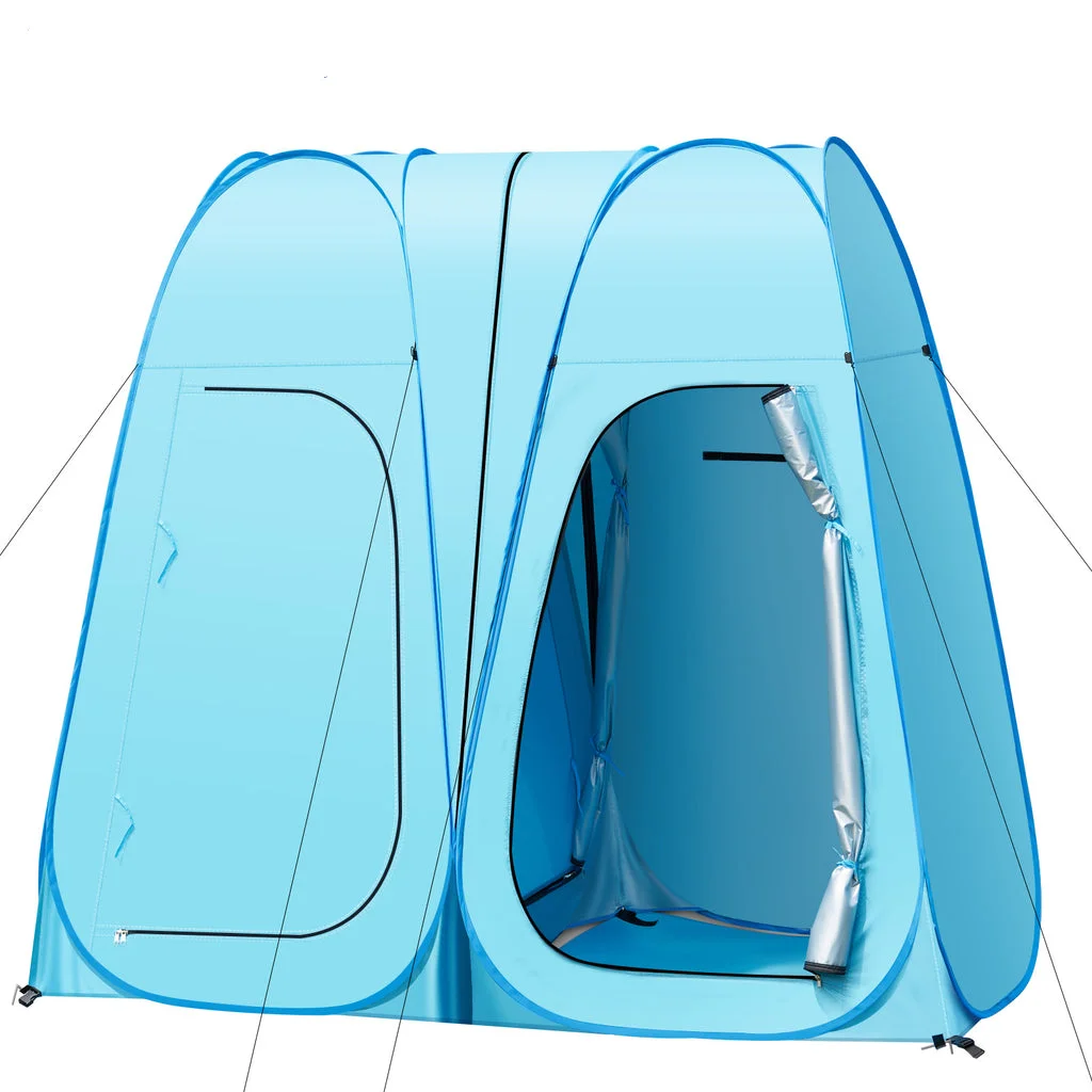 

Pop Up Shower Tent, 83x48x48inch Upgrade Double Privacy Tent, Porta-Potty Tent,Blue