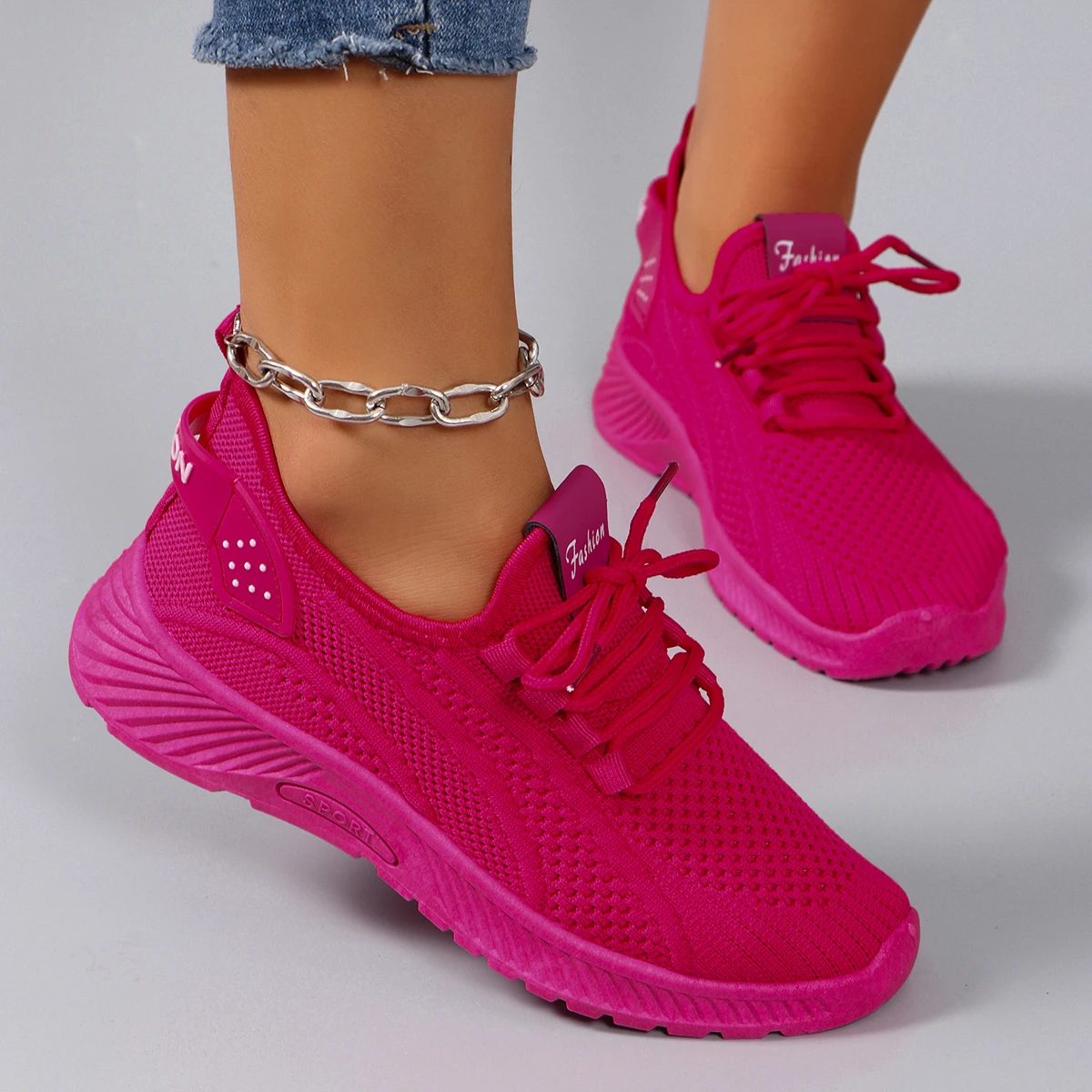 Весенняя женская спортивная обувь стильная дышащая легкая носимая повседневная