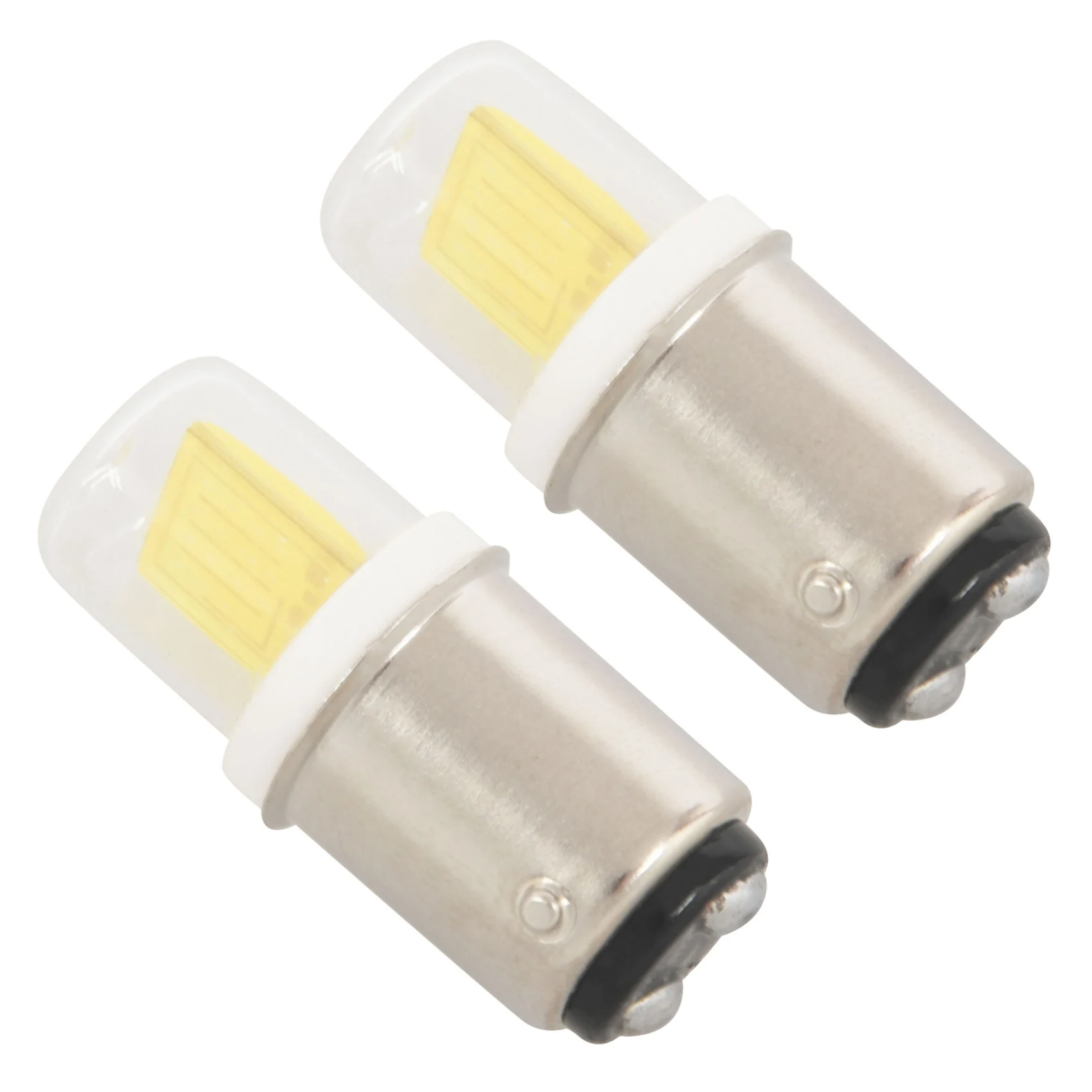 

2X BA15D LED Light Bulb 3W 110V 220V AC Non-Dimming 300 Lumens COB 1511 LED Lamp White for Chandelier (Cold White)