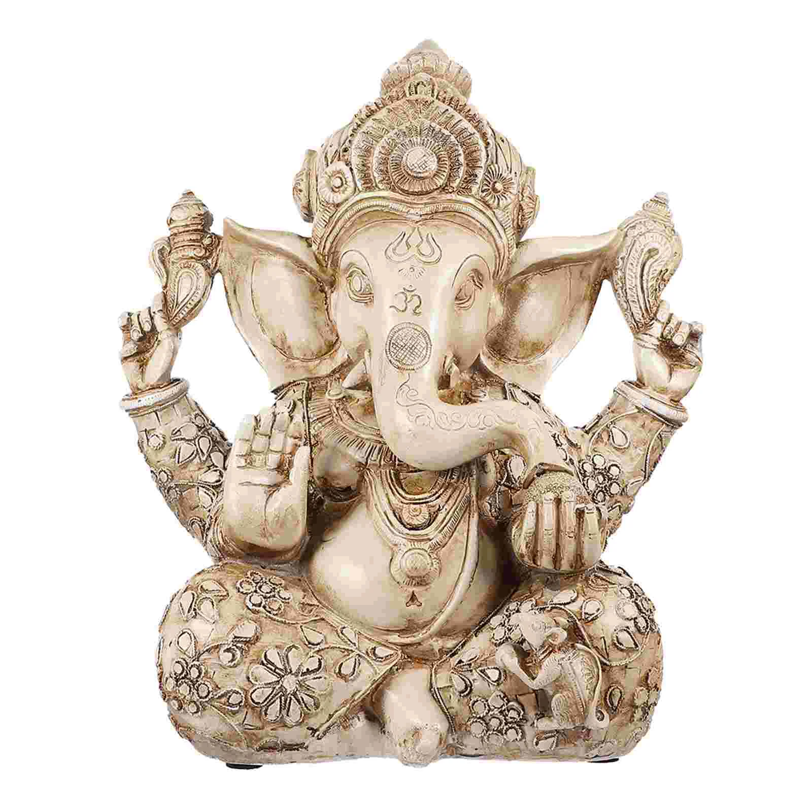 

Elephant Statue Figurine Resin Elephant Decoration Crafts Ornament For Home Desktop Office Decoration