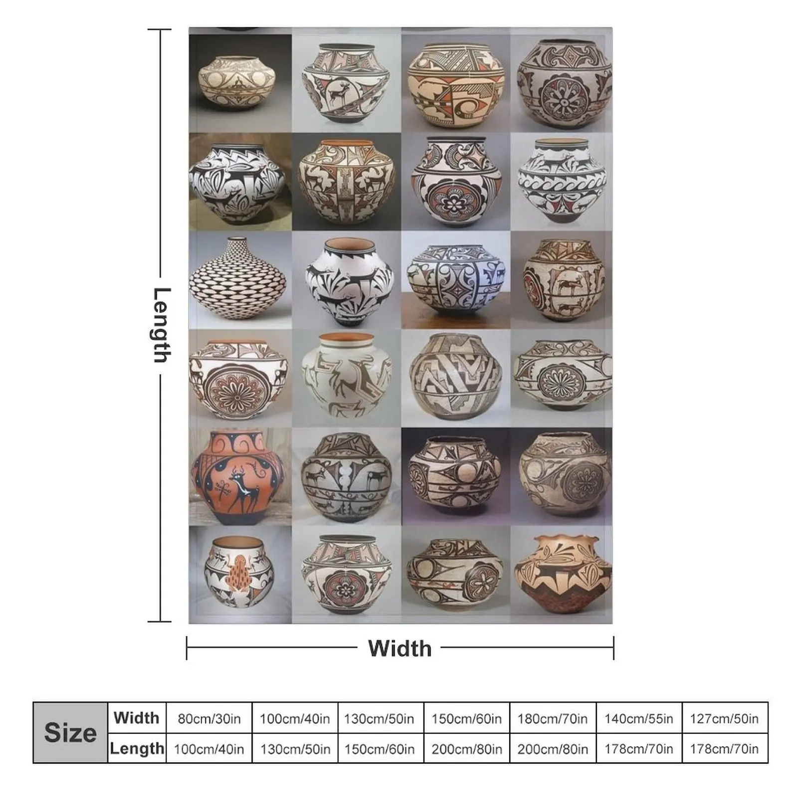 Zuni керамическое одеяло одеяла палочки индивидуальный подарок кровать летнее