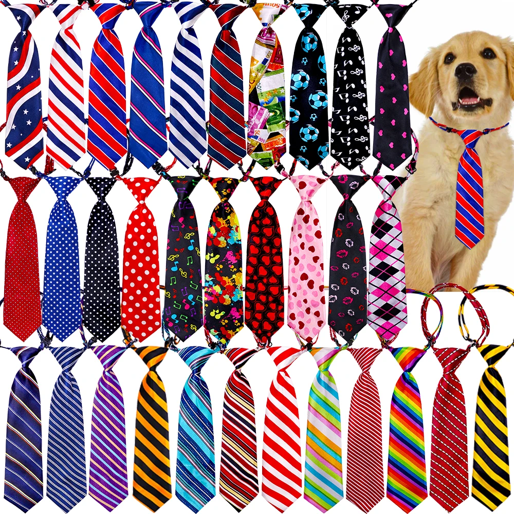 Corbata ajustable para perros pequeños, medianos y grandes, accesorios de decoración para mascotas, 50 unidades