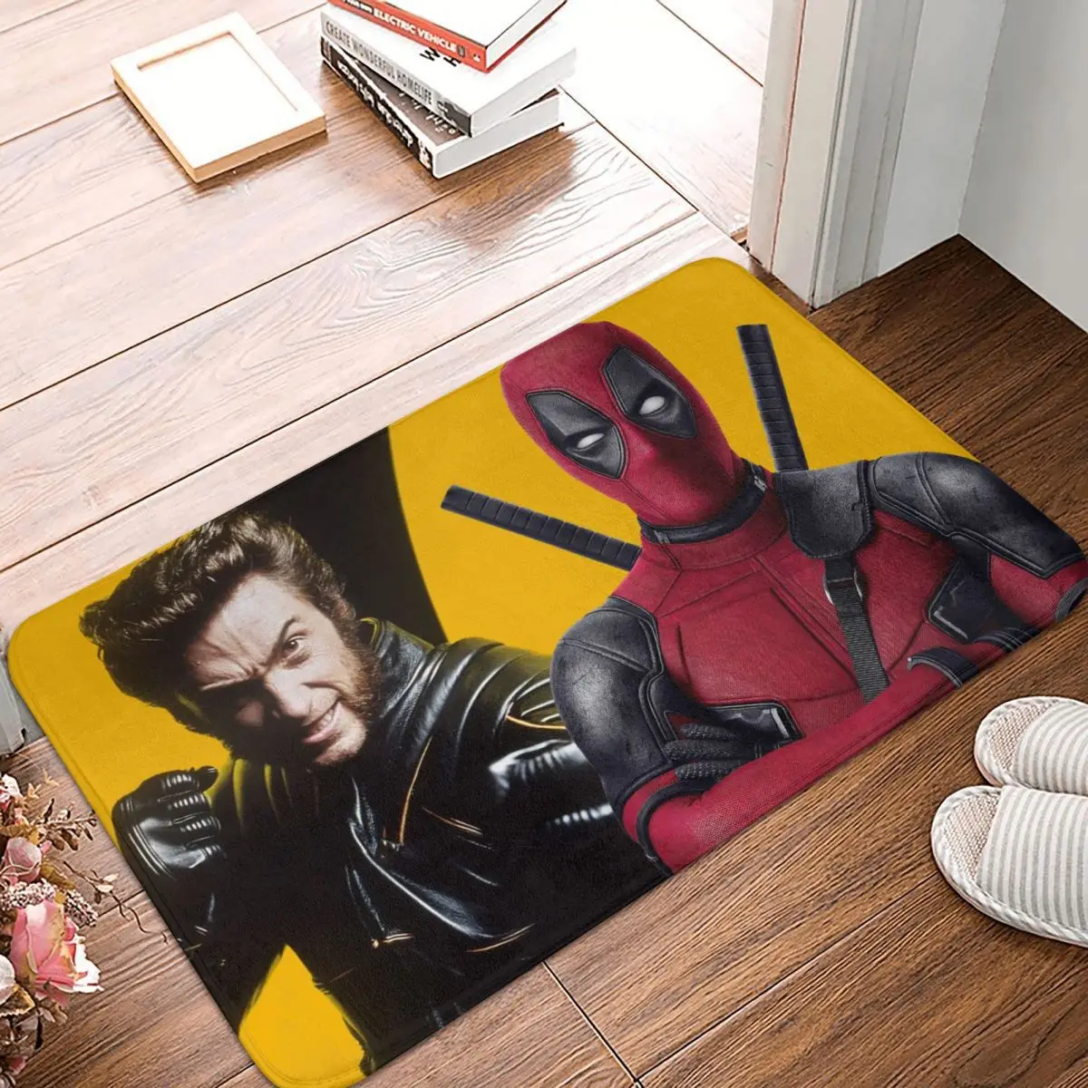Антискользящий дверной коврик MARVEL для видеосъемки 2024 ванной Дэдпул и Росомаха