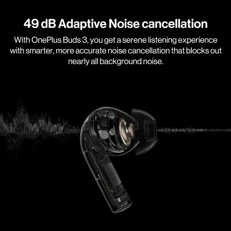 Фото Новые Bluetooth-наушники Oneplus Buds 3 - глубокое шумоподавление 49 дБ, водонепроницаемые, с увеличенным радиусом действия, настраиваемые музыкальные наушники №3