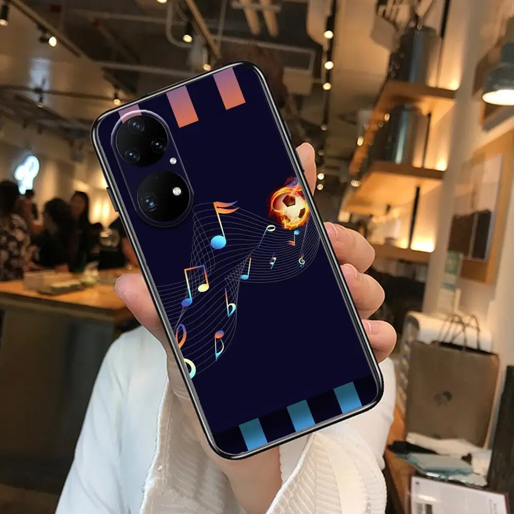 Чехол для телефона Note с музыкальным пианино Huawei p50 P40 p30 P20 10 9 8 Lite E Pro Plus черный