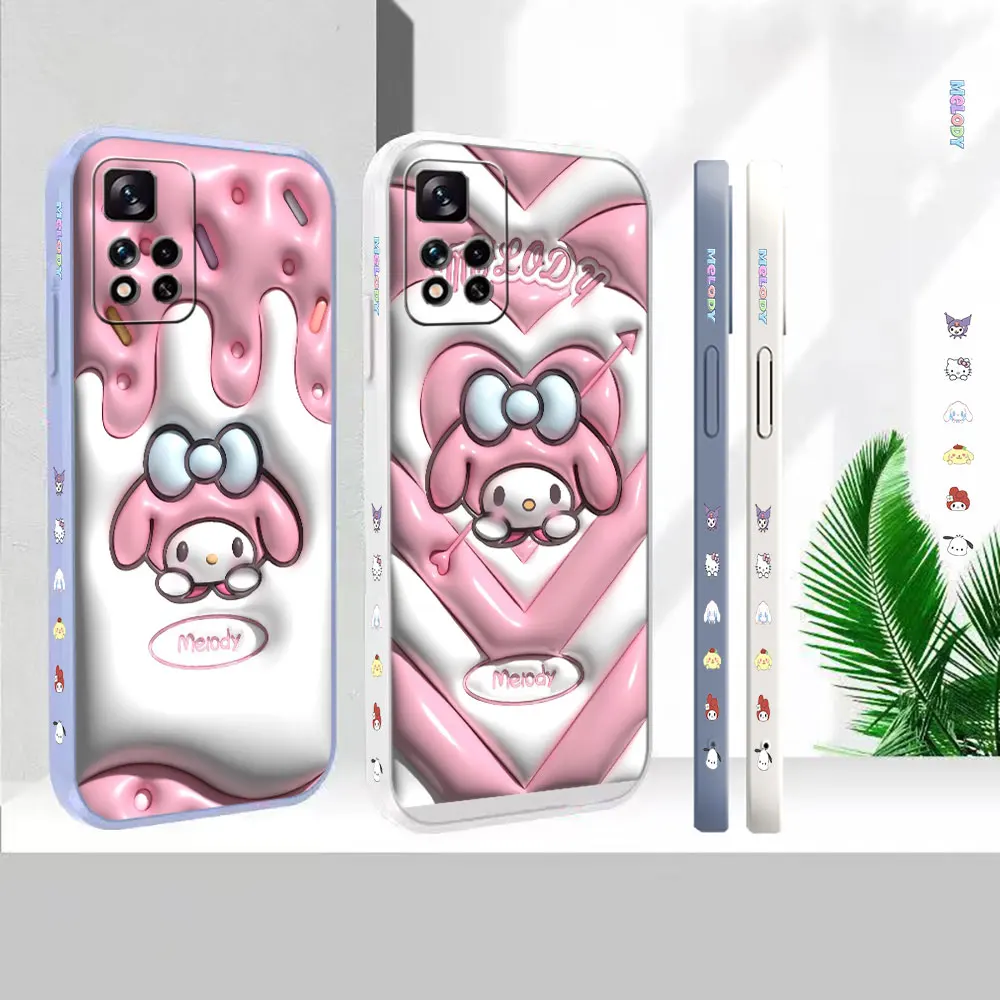 

Liquid For Redmi Note 12 11 11T 11R 11E 11S 11T 10 10T 9 9S 9T 8 7 7S Pro Plus Max 4G 5G Cover Funny Cute My Melody Case Funda