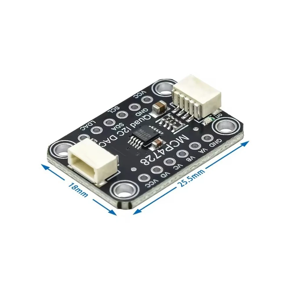 Фото MCP4728 4-канальный модуль ЦАП I2C EEPROM STEMMA QT Qwiic для Arduino №2