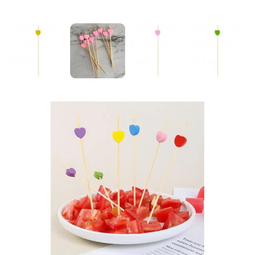 

100Pcs Durable Dessert Picks No-Odor Tear-Resistant Cocktail Picks Barbeque Snacks Buffet Picks for Home Cocktail Picks