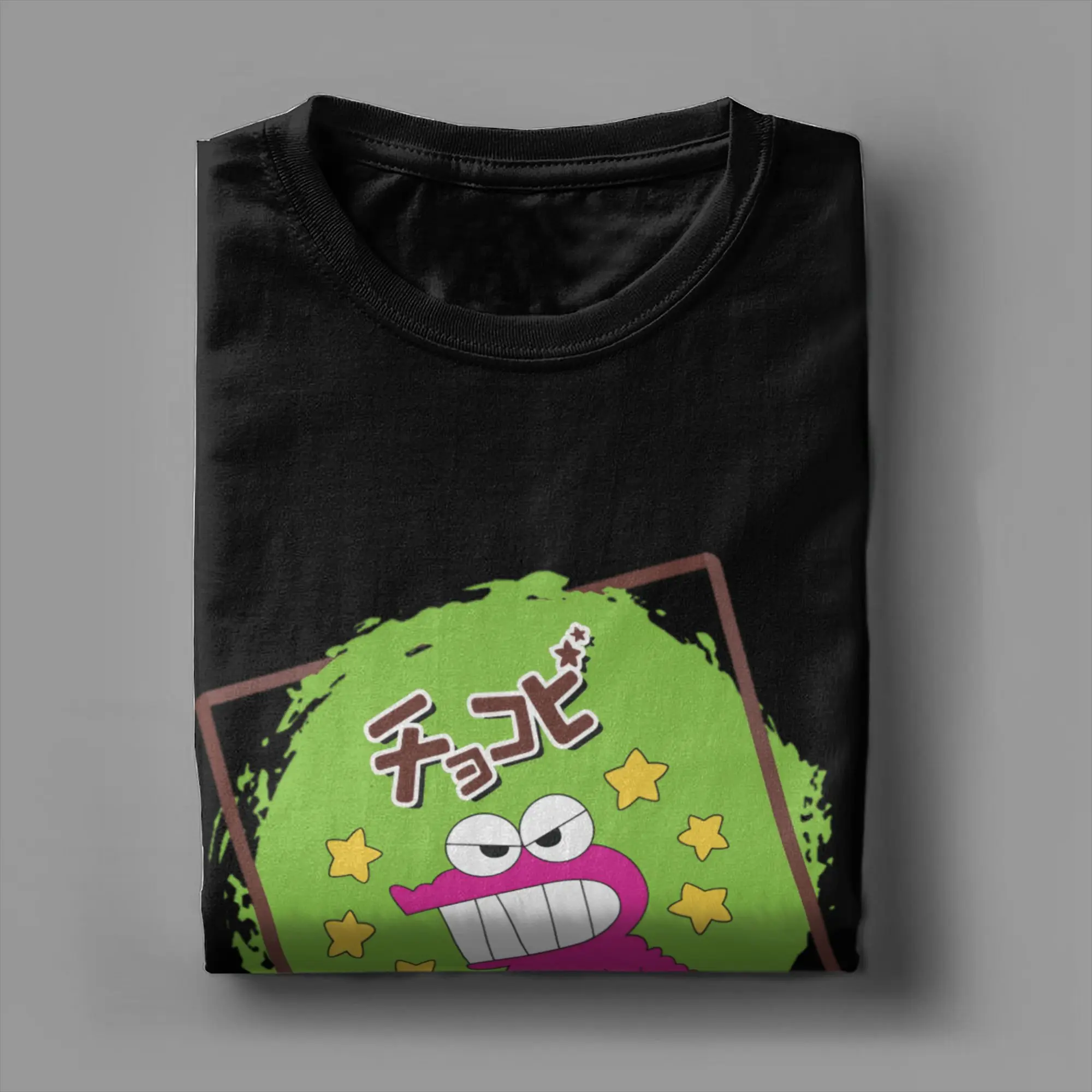 Crayons Shin-chans Chocobi Snack Logo T Shirt Unisex 100%Cotton Tops Vintage Crewneck Short Sleeve