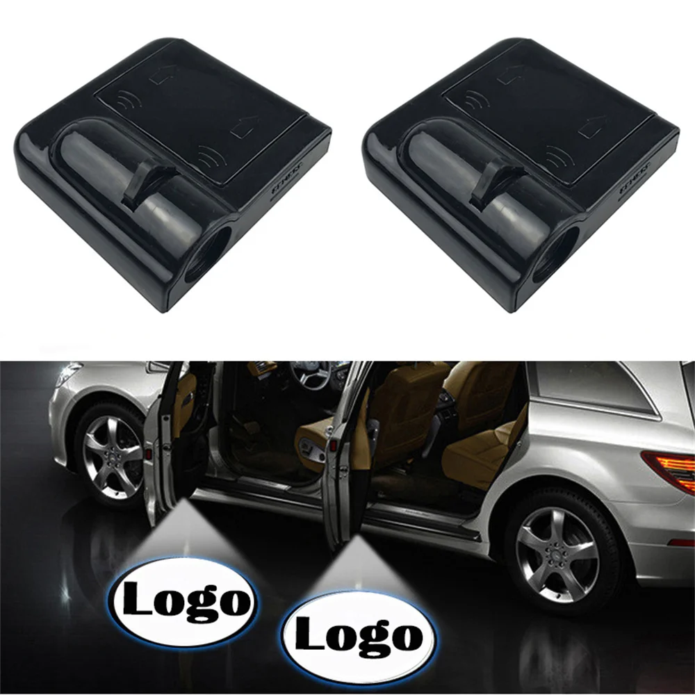 

2Pcs Auto Universal Wireless Door Led Welcome Light Projection Lamp Light for Car Door Lights Laser Atmosphere Decorative Lights