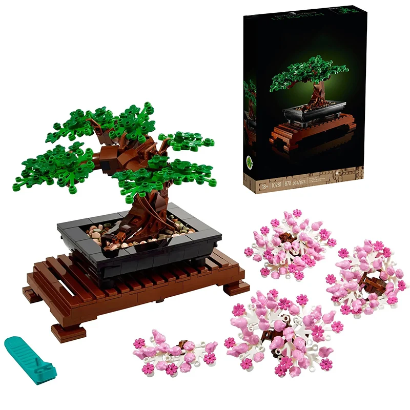 

Бонсай дерево цветок букет вечный строительный блок кирпичи модель женский горшечный подарок детский набор совместимый 10281