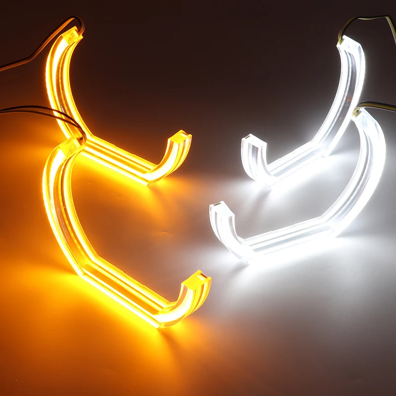 Набор Колец DTM M4 с белыми и желтыми кристаллами для BMW 5 series F10 F11 F18 520i 523i 525d 528i 530d 530i