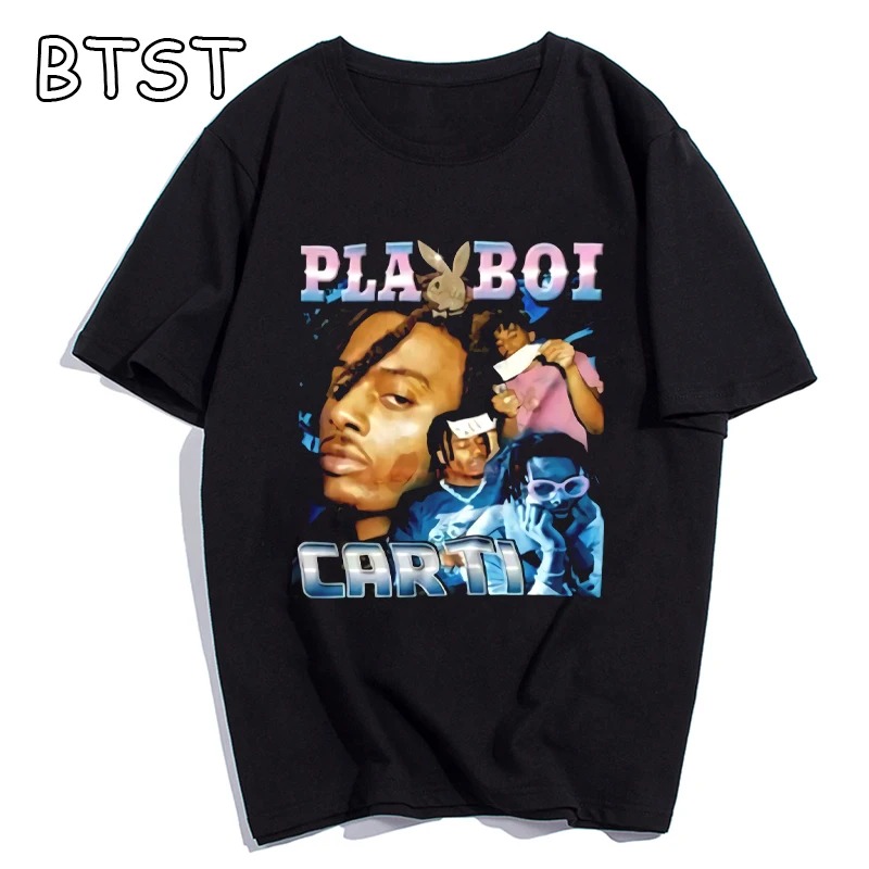New Playboi Carti shirt T-shirt hypebeast vintage 90s rap hip hop t shirt Fashion Design Casual T Shirt Tops Hipster Men Clothes 1