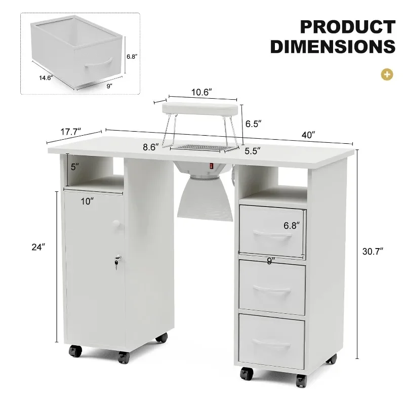 Маникюрный Стол для маникюра устойчивый к ацетону стол дизайна ногтей с