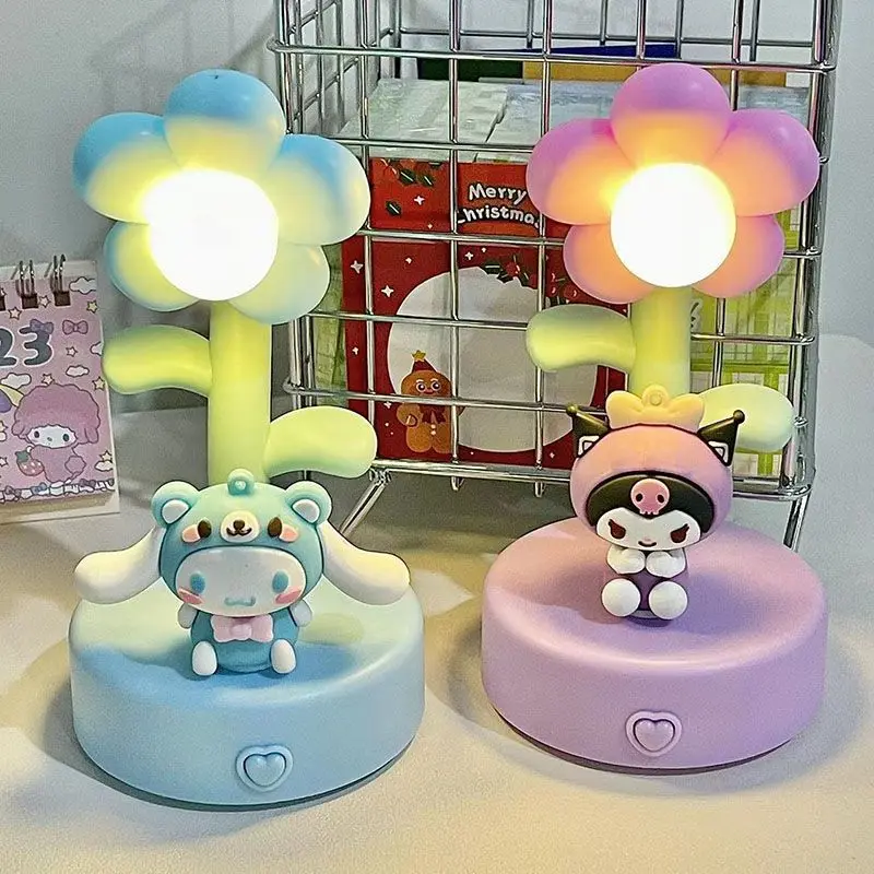 Kawaii Sanrio ночник дневной свет солнце цветок Kuromi почтовый мультяшное украшение