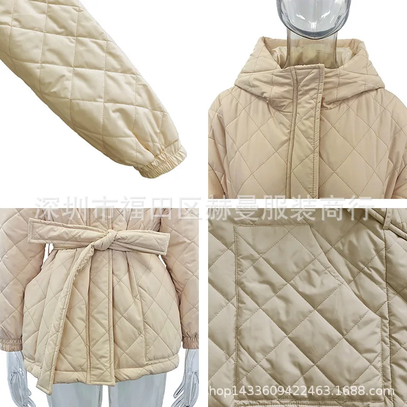 Winter Women's Cold Coat Luxurious Parkas Super Hot Hooded Padded Jacket Mid Length Coat Loose Cheap Wholesale Jacket New