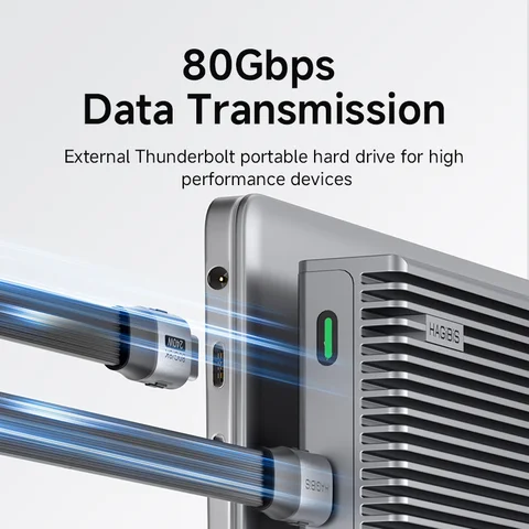 Hagibis Короткий полнофункциональный кабель USB C к USB C Кабель USB4 V2 Date 80 Гбит/с 8K PD 240 Вт Шнур для Thunderbolt 4/5 iPhone Laptop SSD