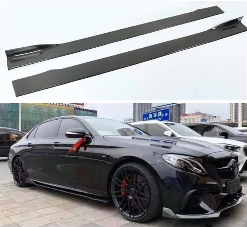 

For Mercedes-Benz W213 E 200 E260 E300 E320 E43 E63s 2016-2022 Side Panels Body Skirts Kit lip Cover Carbon Fiber