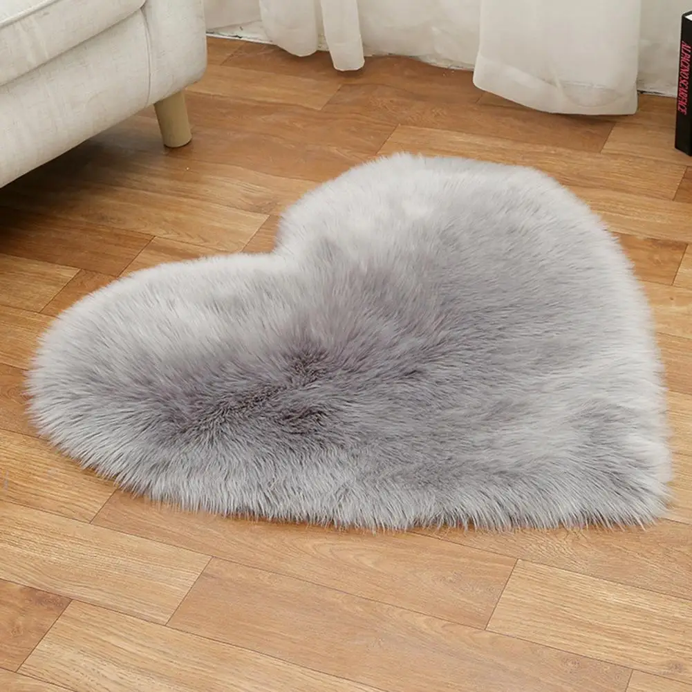 

Practical Fluffy Carpet Plush Mats Faux Fluffy Mats 2 Styles Decorate