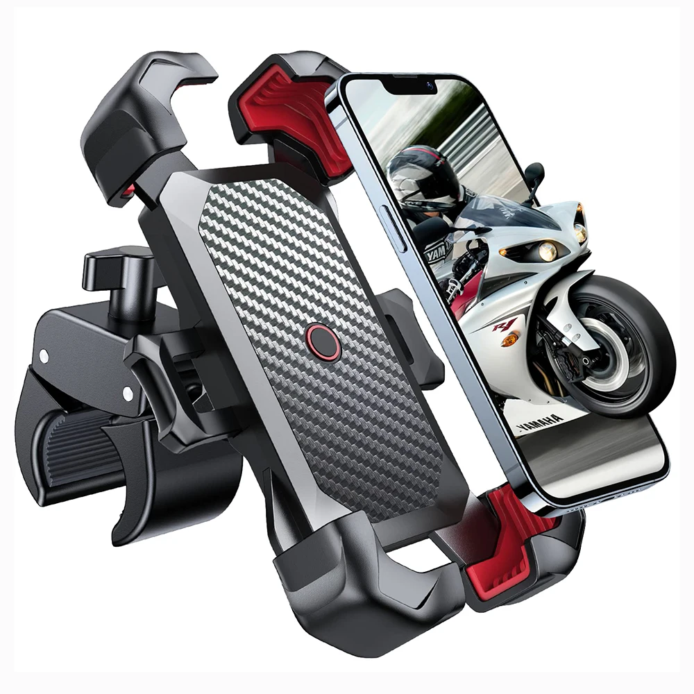 

360° View Universal Bike Phone Holder Bicycle Phone Holder GPS Clip for 4.7-7 Inch Mobile Phone Stand Shockproof Non-slip Clip