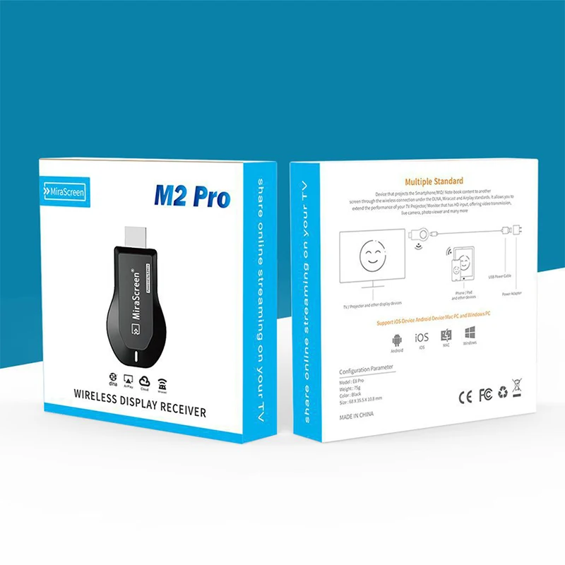 Беспроводной Wi-Fi адаптер для телевизора M2 Pro HDMI-совместимый проектор экрана
