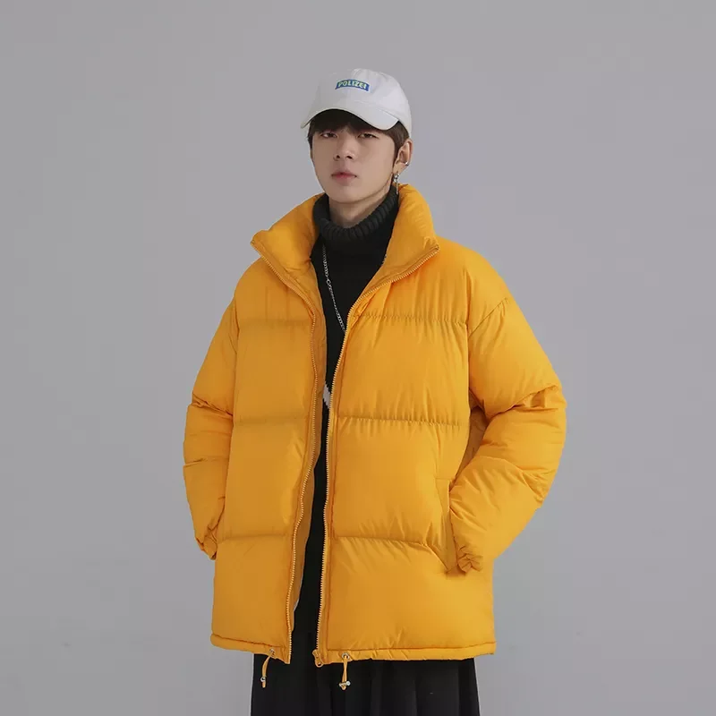 

Новинка, мужская зимняя куртка в стиле Харадзюку, Мужская одежда, корейские разноцветные пальто с хлопковой подкладкой, модная ветровка в с...