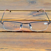 rimless gold color frame rectangle spectacles coating lenses see near n far progressive multi focus reading glasses 0 75 to 4