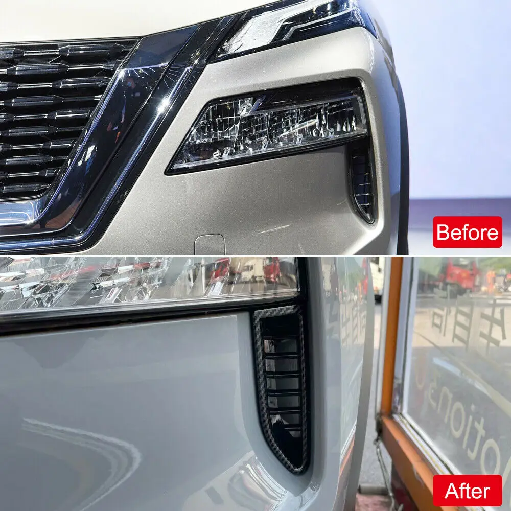 

2 * передняя фара из углеродного волокна для Nissan Rogue X-Trail 2021 2022